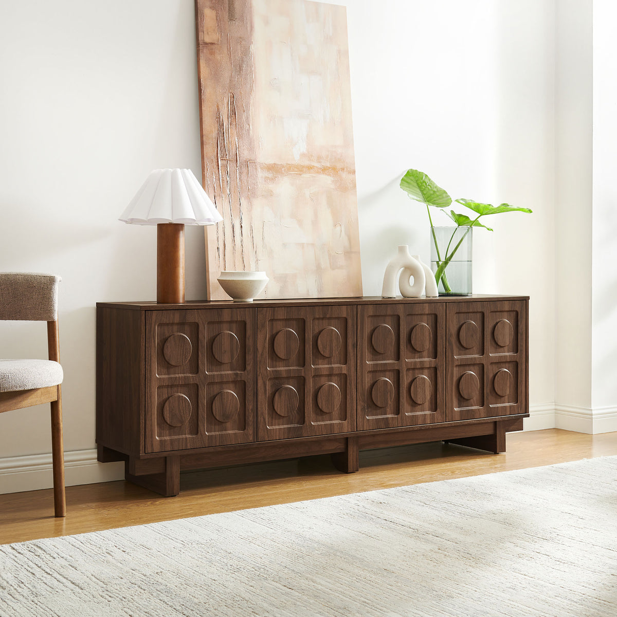 Knox 71 Inch TV Stand - Walnut
