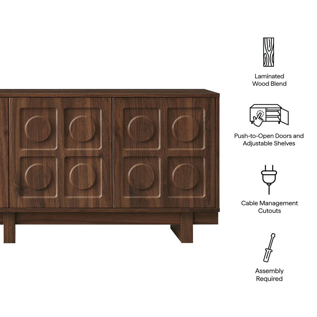 Knox 71 Inch TV Stand - Walnut