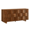 Foundry 71" Woven Design Buffet Storage Cabinet - Walnut