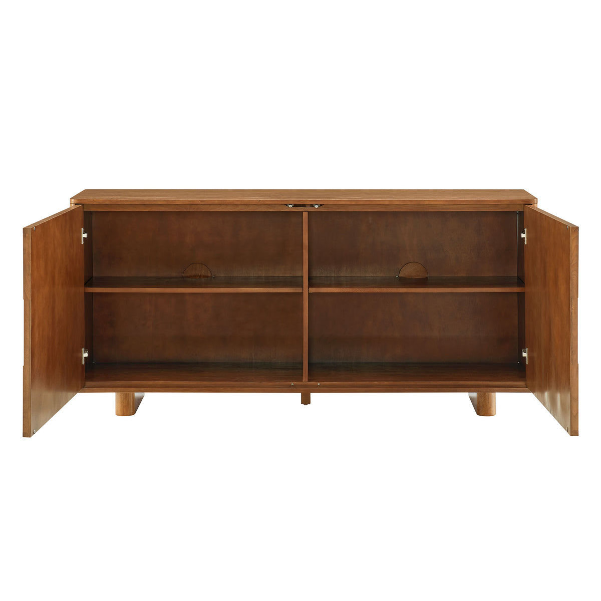 Foundry 71" Woven Design Buffet Storage Cabinet - Walnut