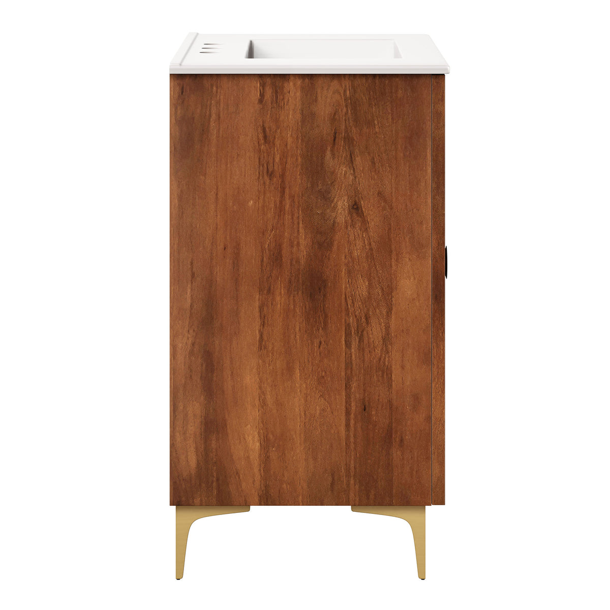 Vernon 30" Fluted Wood Vanity Cabinet With Sink - Walnut White
