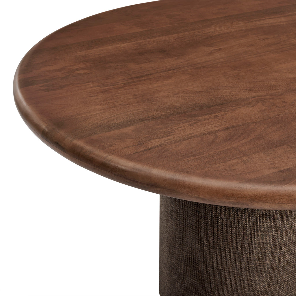 Enric 84 Inch Mango Wood Oval Dining Table - Walnut