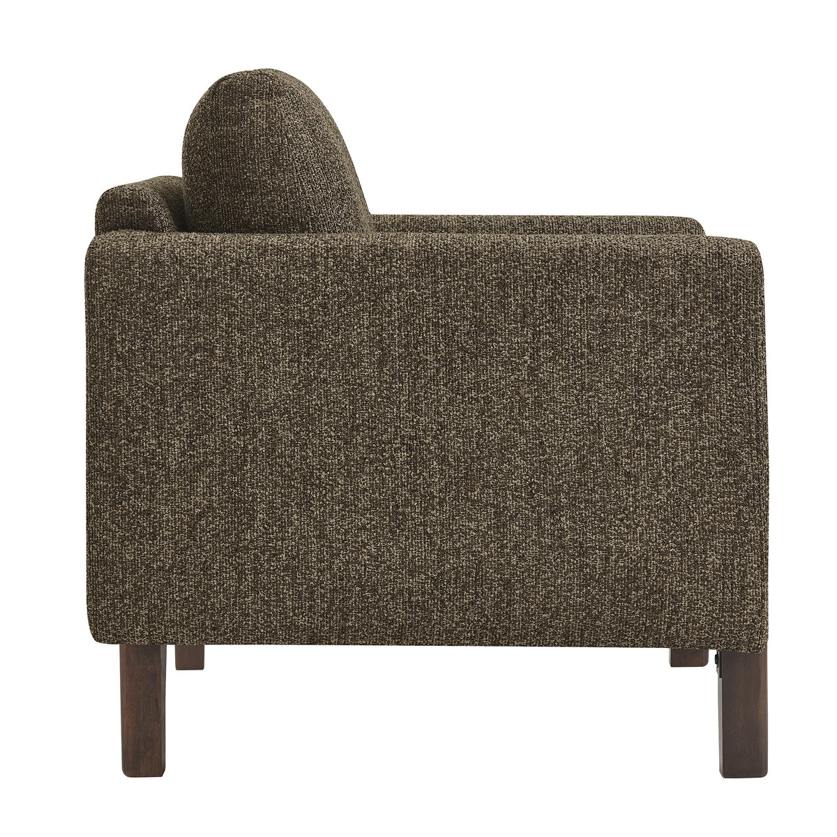 Hawken Boucle Fabric Accent Armchair - Antique Espresso