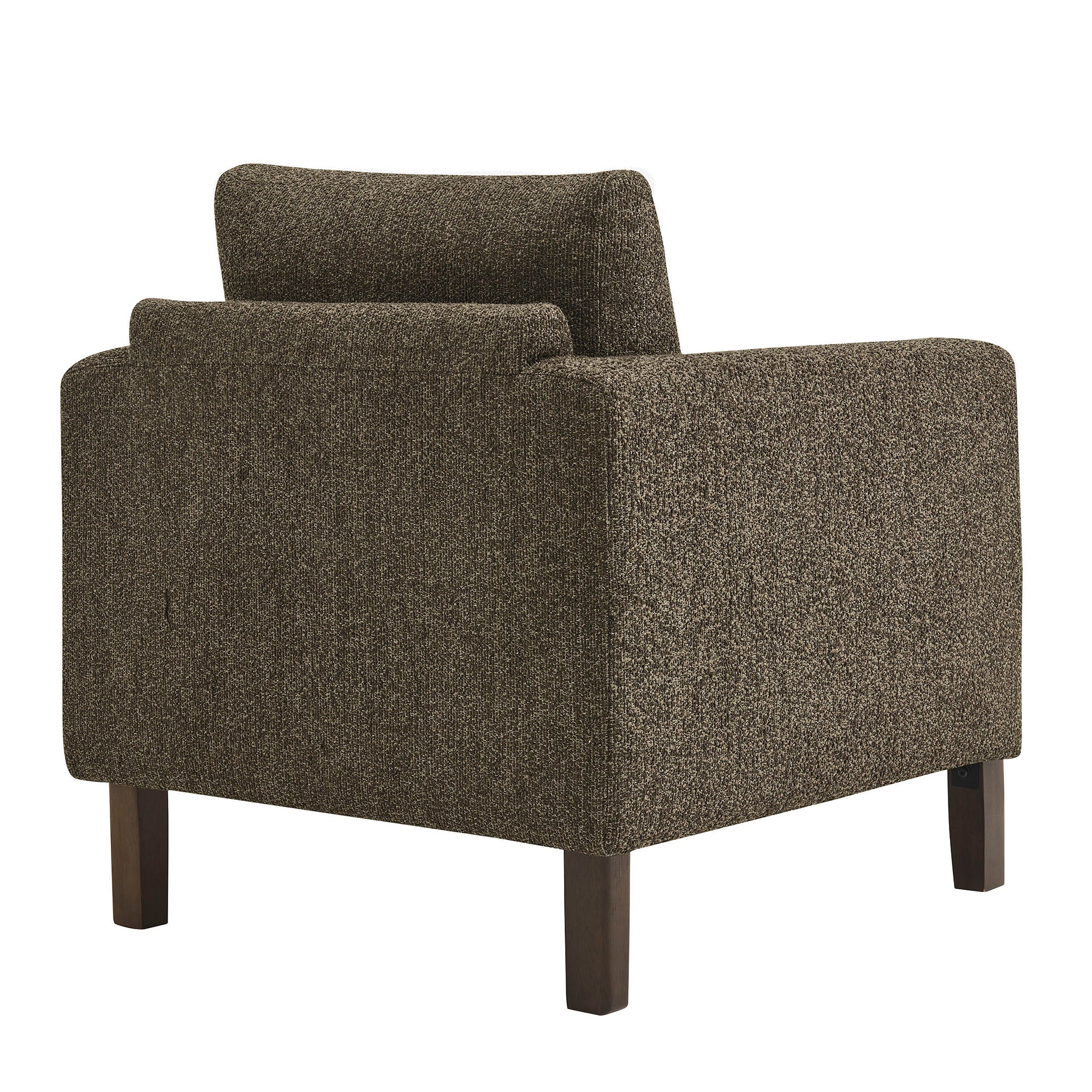 Hawken Boucle Fabric Accent Armchair - Antique Espresso