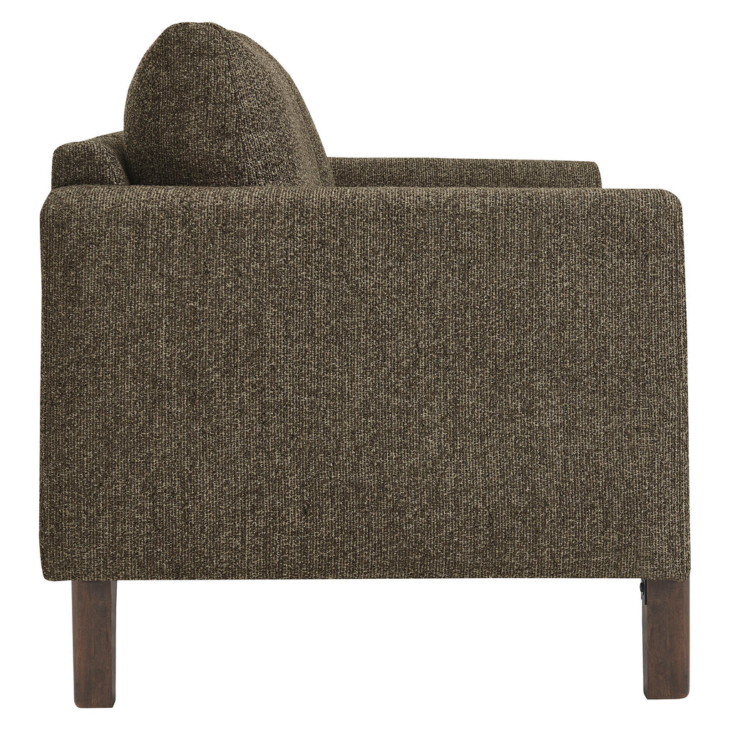 Hawken Boucle Fabric Loveseat - Antique Espresso
