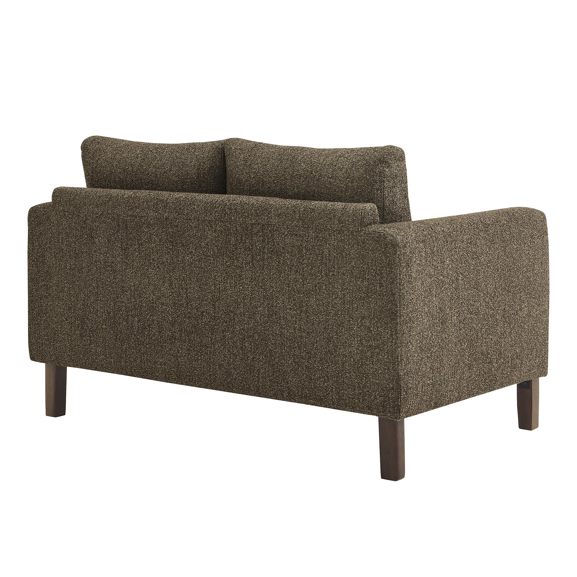 Hawken Boucle Fabric Loveseat - Antique Espresso