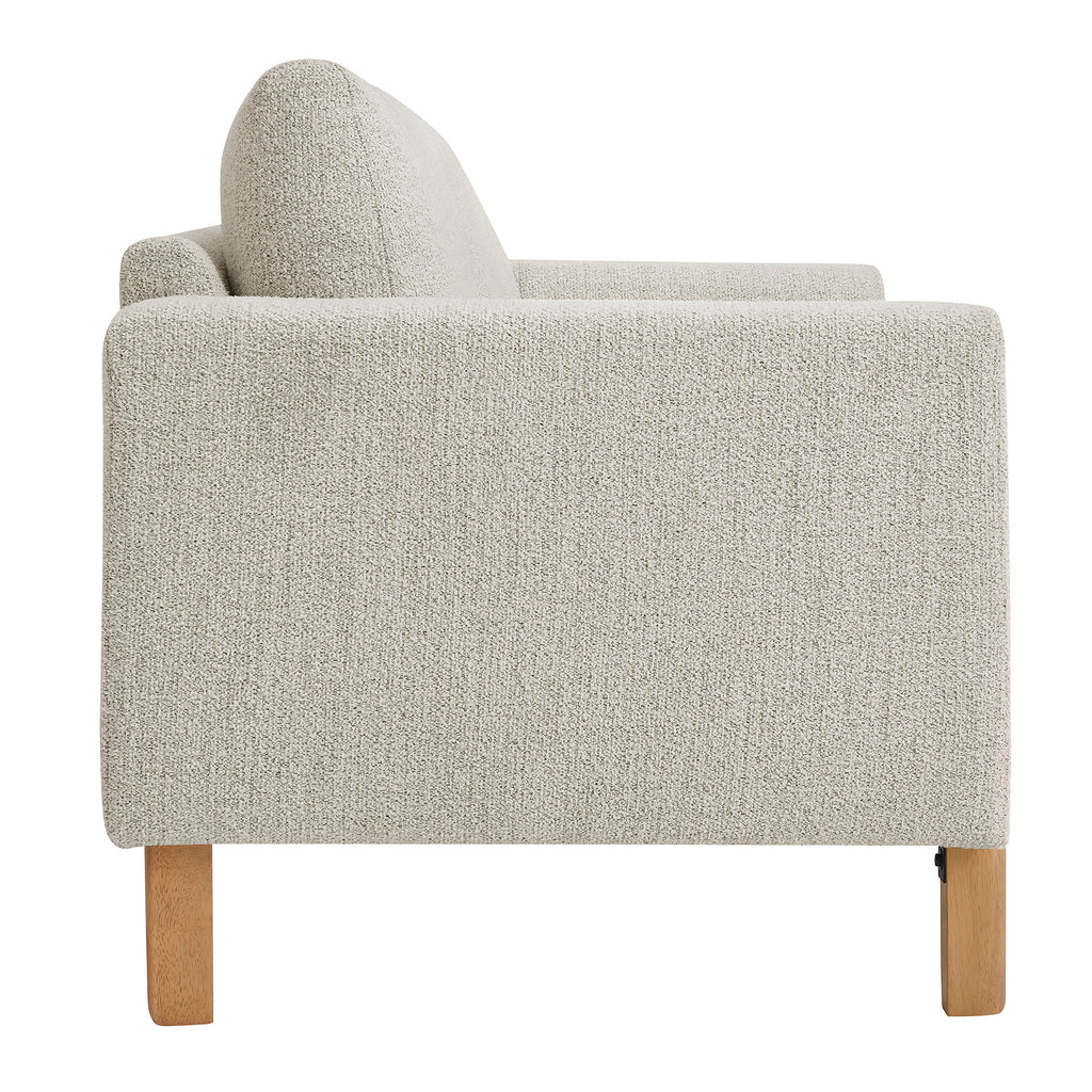 Hawken Boucle Fabric Loveseat - Parchment Beech