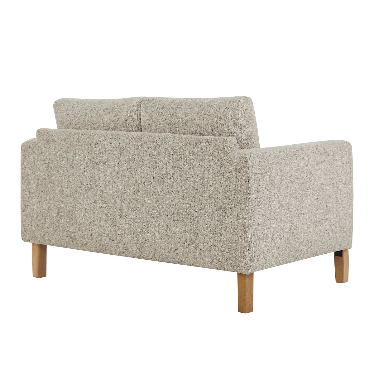 Hawken Boucle Fabric Loveseat - Parchment Beech