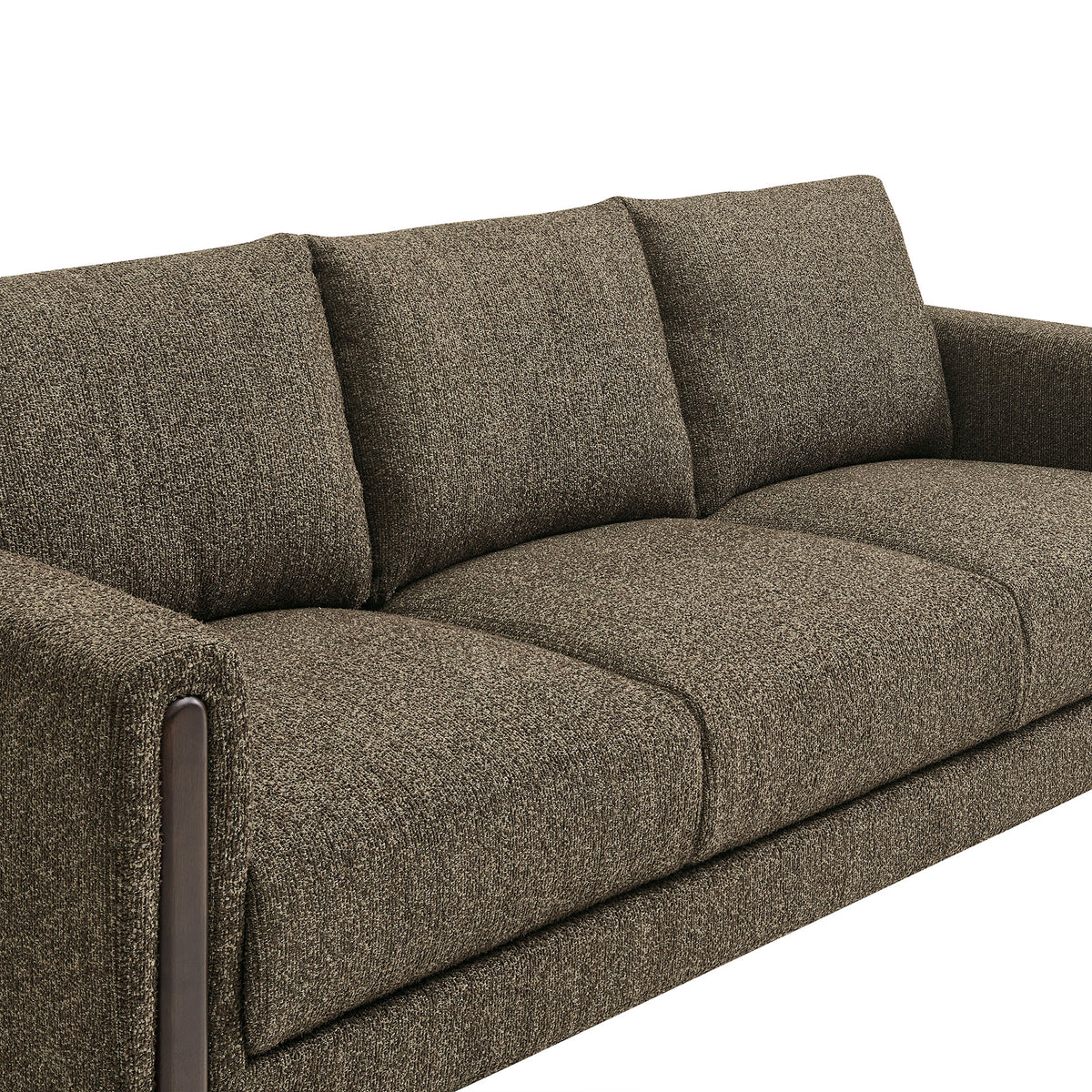 Hawken Boucle Fabric Sofa - Antique Espresso