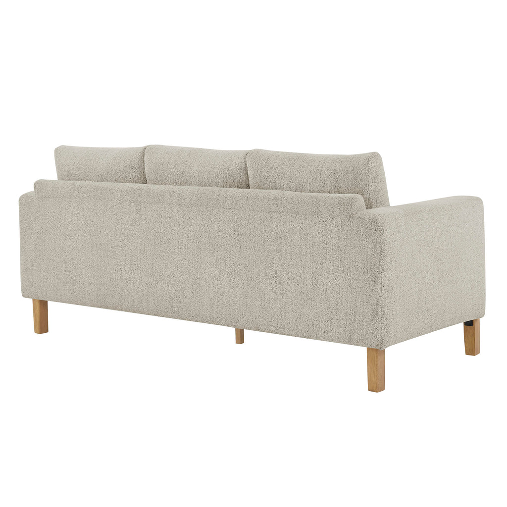 Hawken Boucle Fabric Sofa - Parchment Beech
