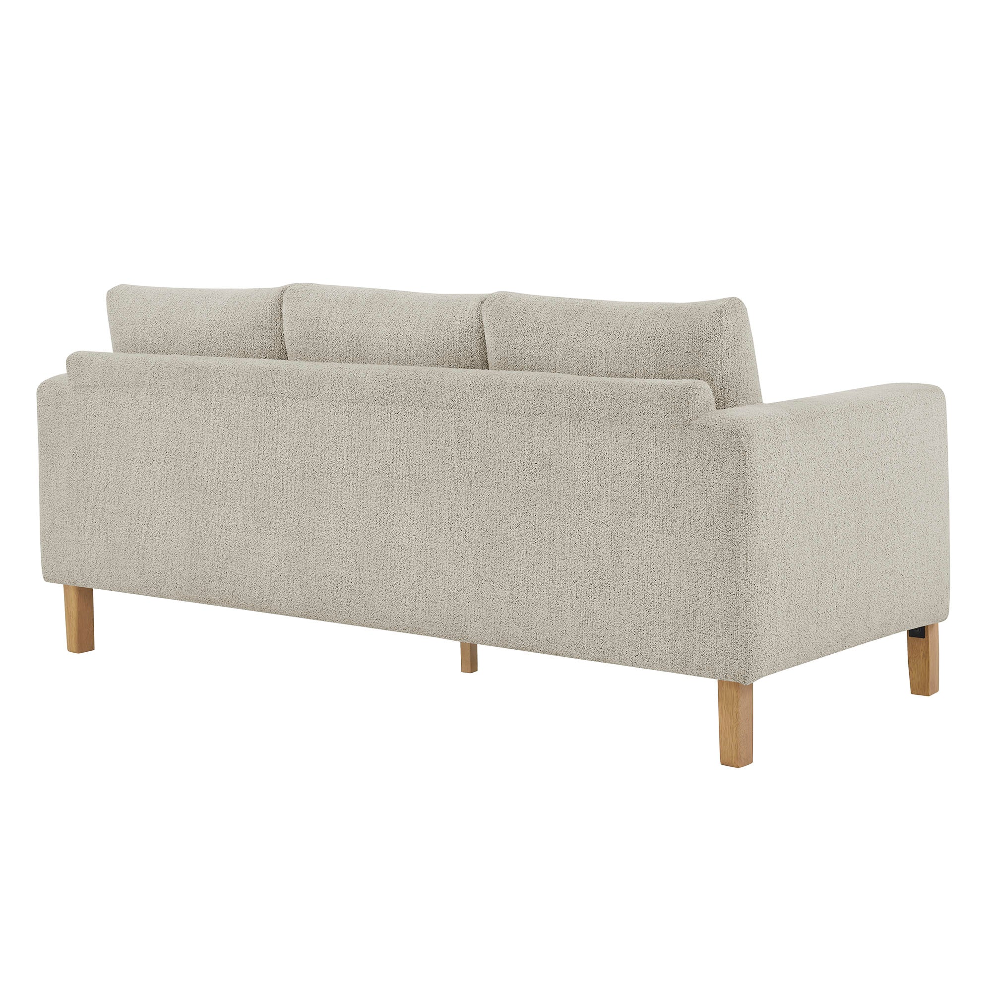 Hawken Boucle Fabric Sofa - Parchment Beech