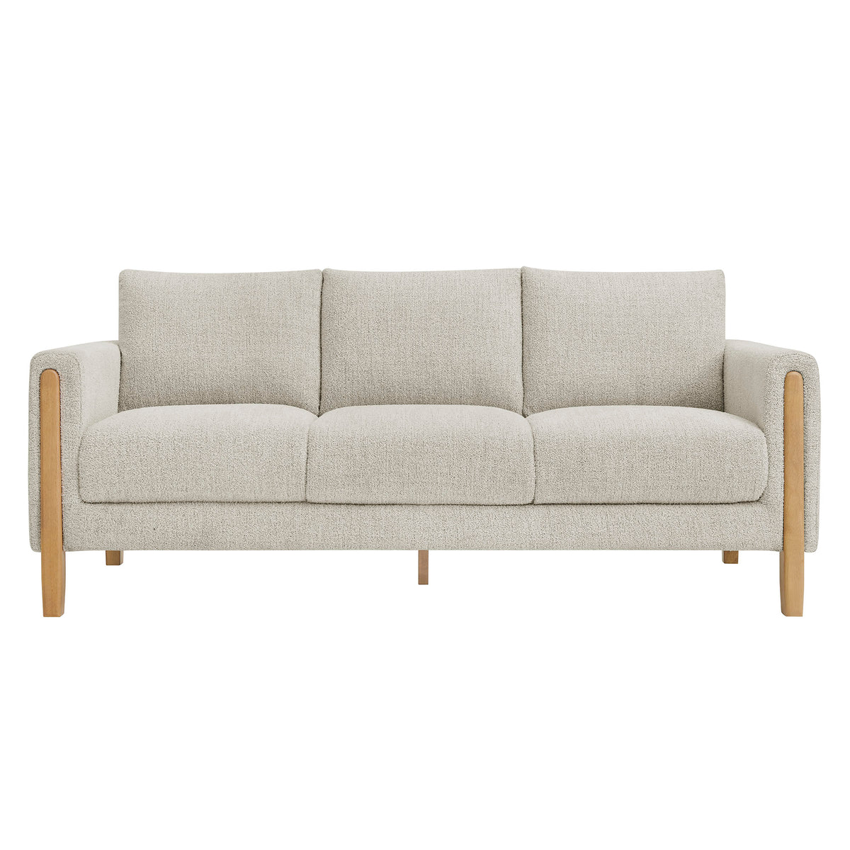 Hawken Boucle Fabric Sofa - Parchment Beech