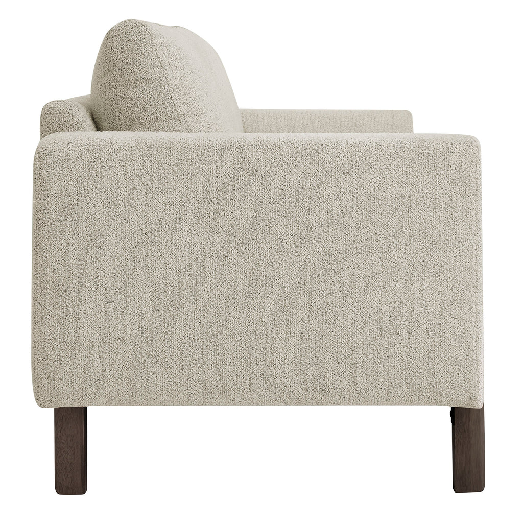 Hawken Boucle Fabric Sofa - Parchment Espresso