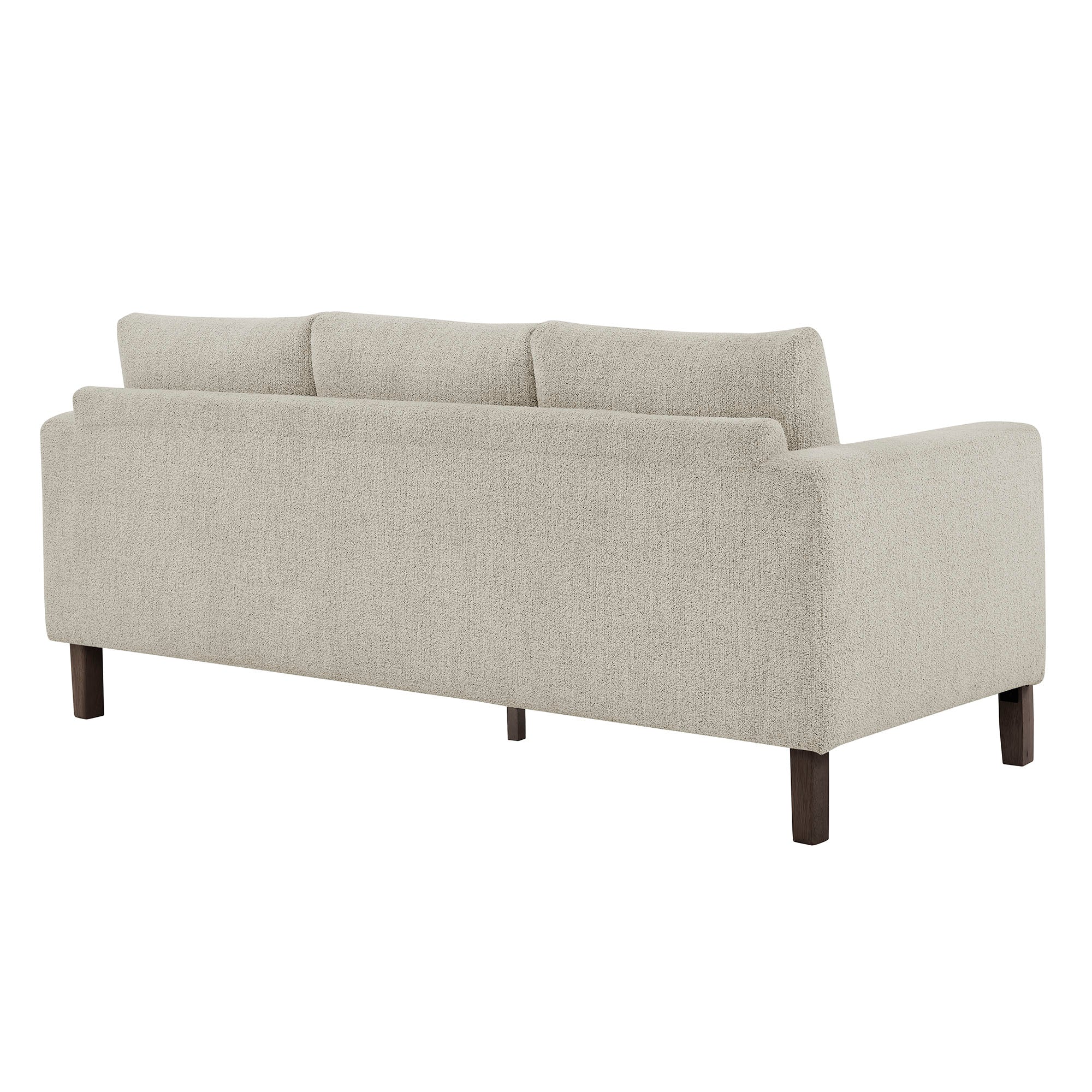 Hawken Boucle Fabric Sofa - Parchment Espresso