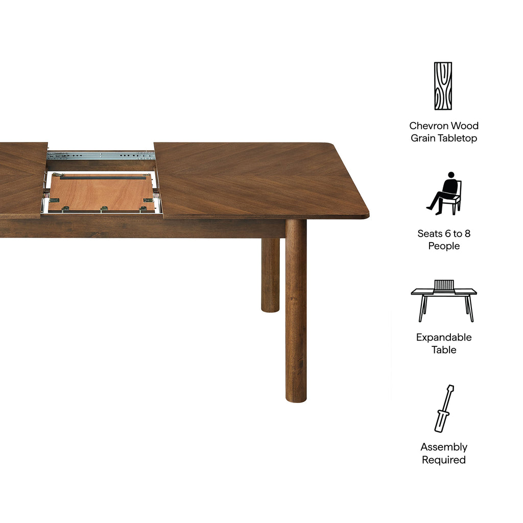 Alba Extendable Dining Table - Walnut