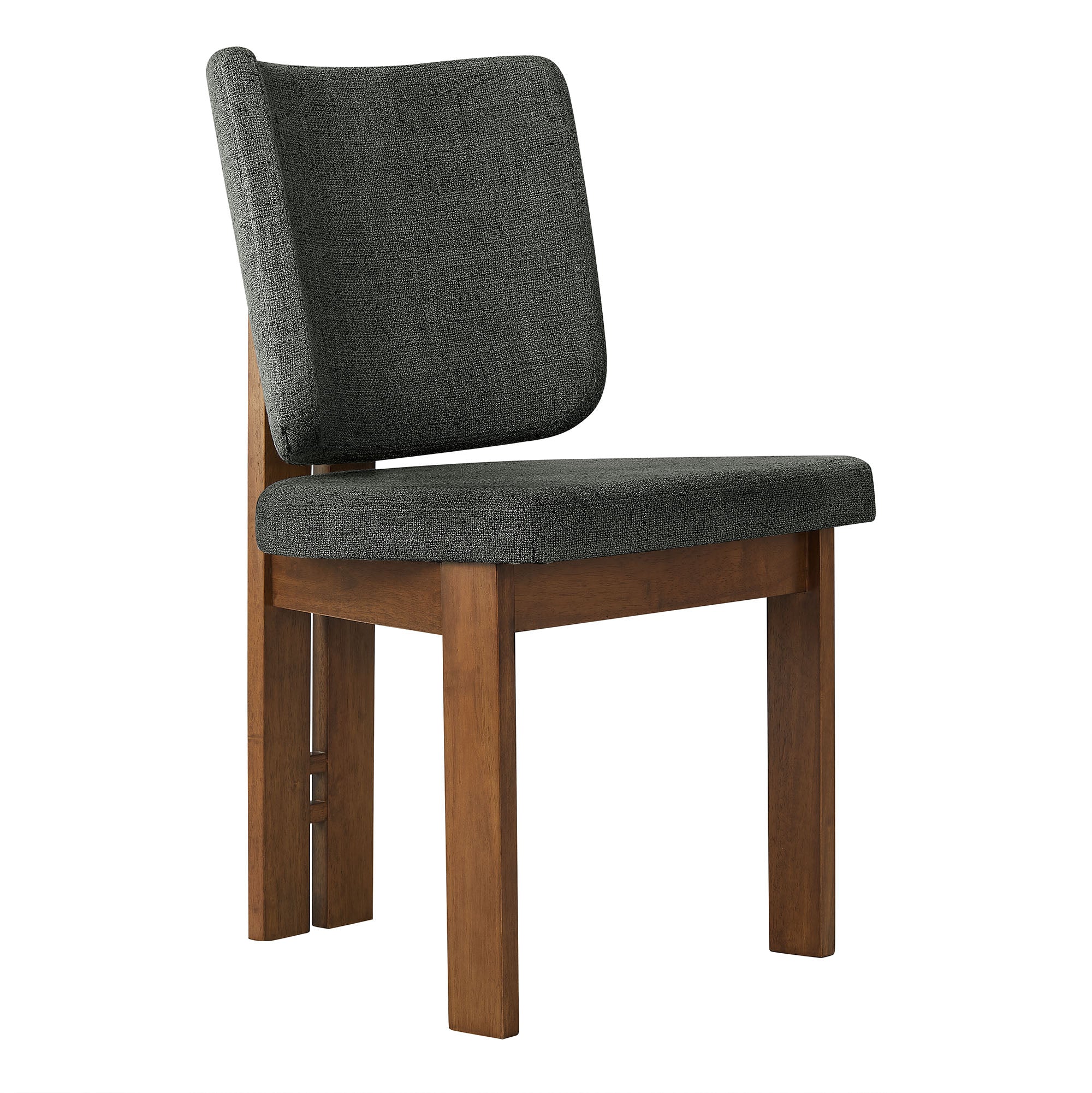 Alba Armless Upholstered Dining Chairs Set Of 2 - Charcoal
