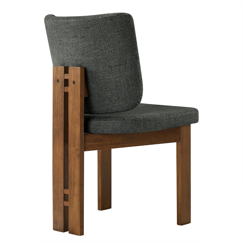 Alba Armless Upholstered Dining Chairs Set Of 2 - Charcoal