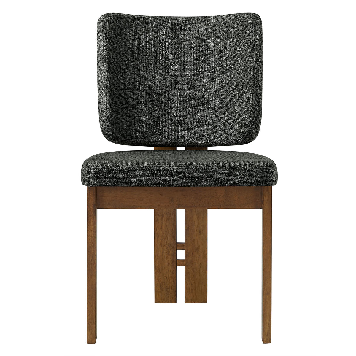 Alba Armless Upholstered Dining Chairs Set Of 2 - Charcoal