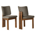 Alba Armless Upholstered Dining Chairs Set Of 2 - Taupe