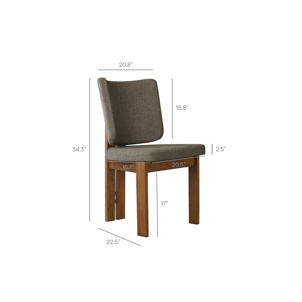 Alba 7-Piece Dining Set - Walnut Taupe