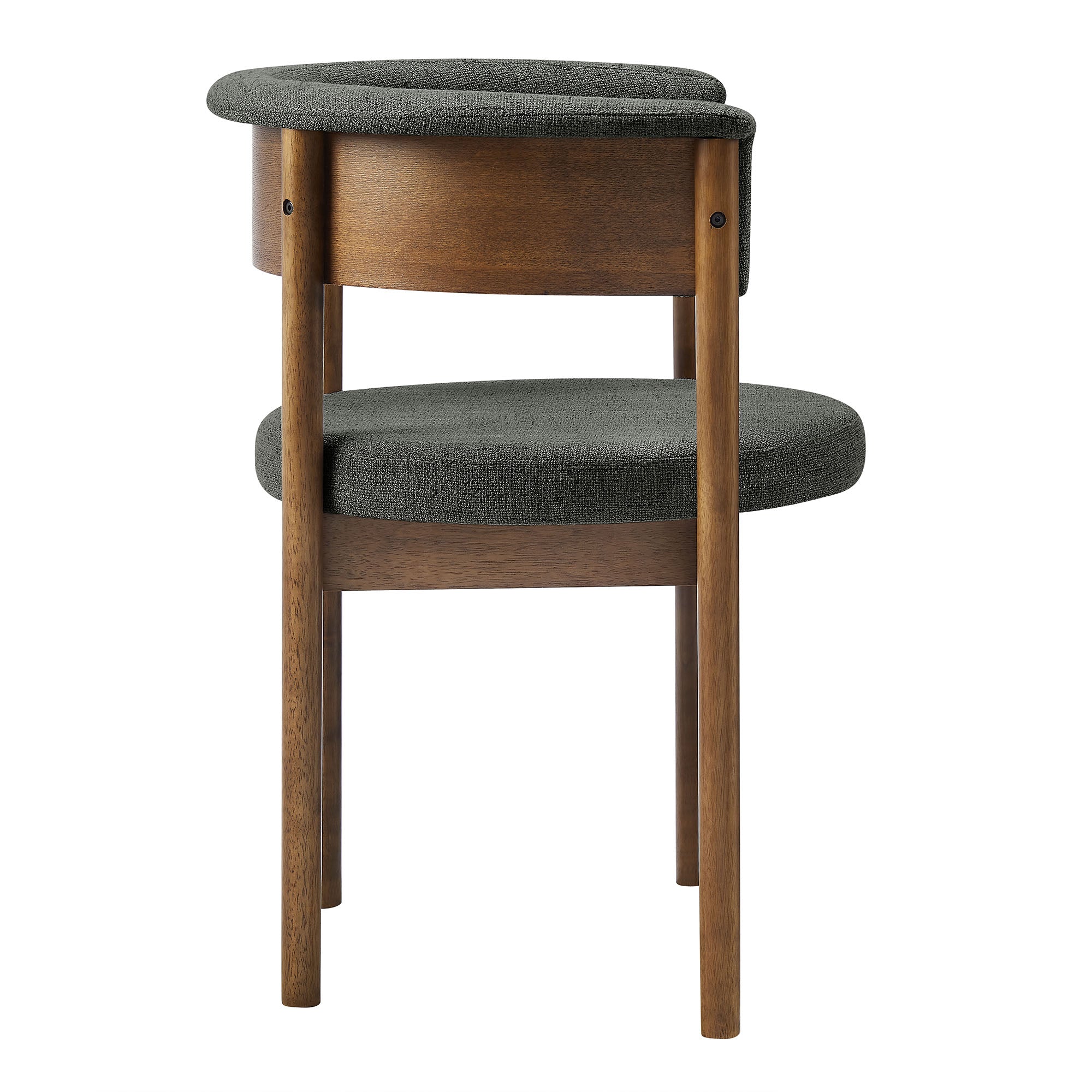 Clea Curved Upholstered Dining Chairs Set Of 2 - Charcoal