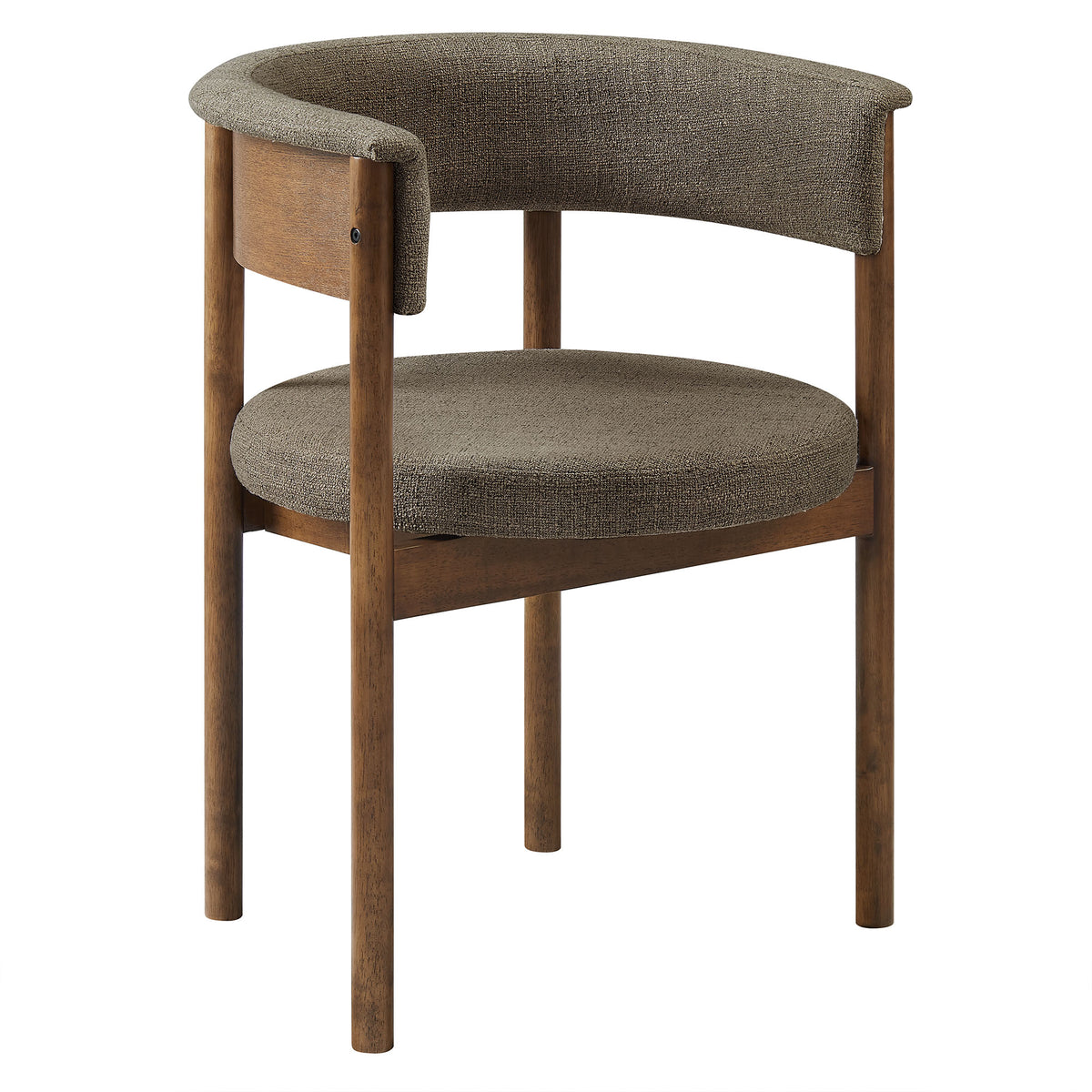 Clea Curved Upholstered Dining Chairs Set Of 2 - Taupe