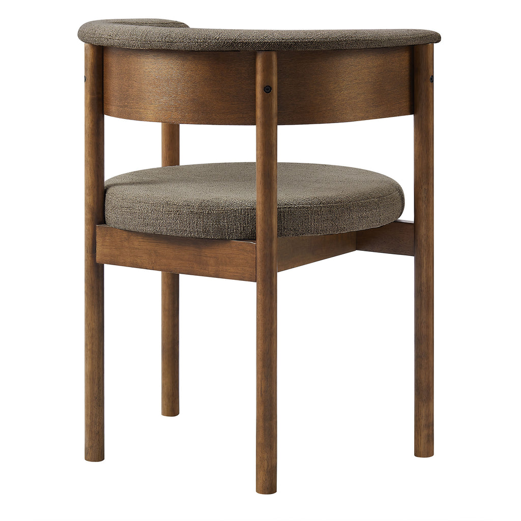 Clea Curved Upholstered Dining Chairs Set Of 2 - Taupe