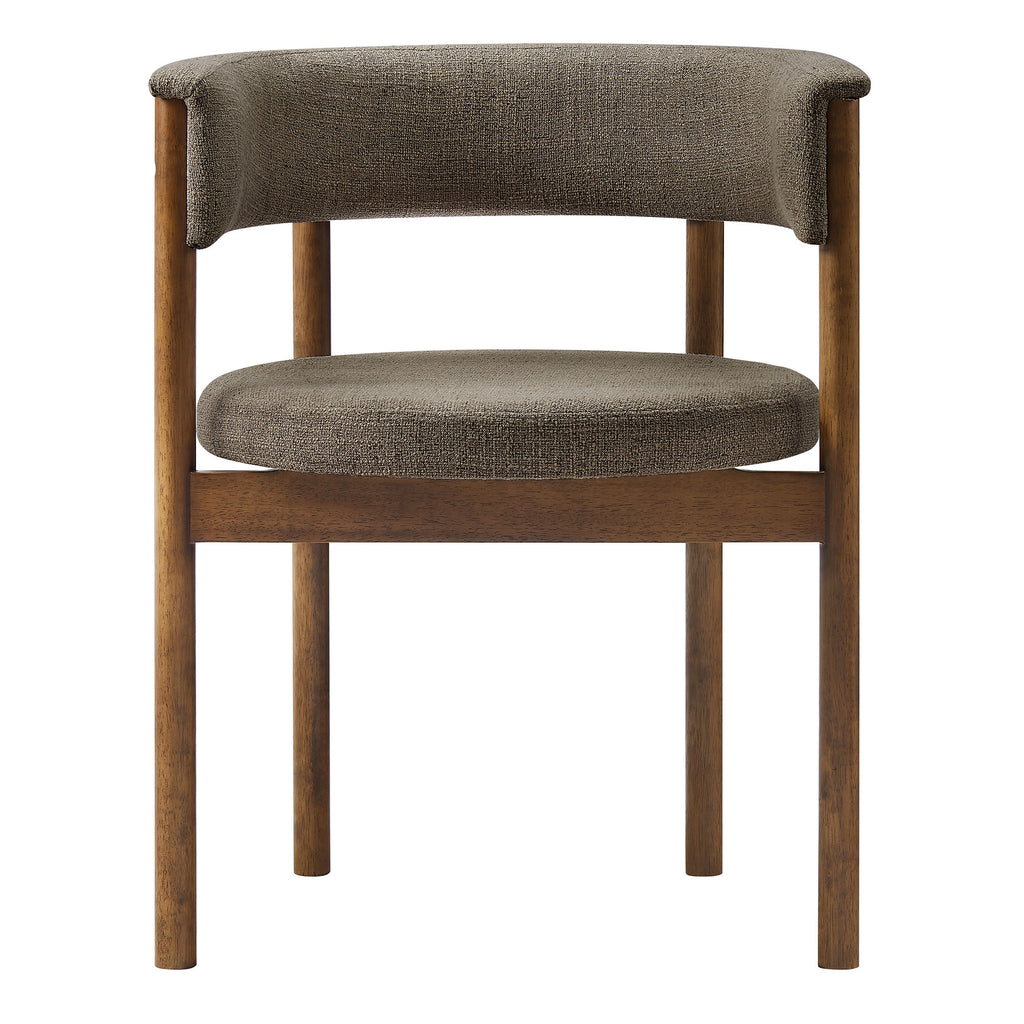 Clea Curved Upholstered Dining Chairs Set Of 2 - Taupe