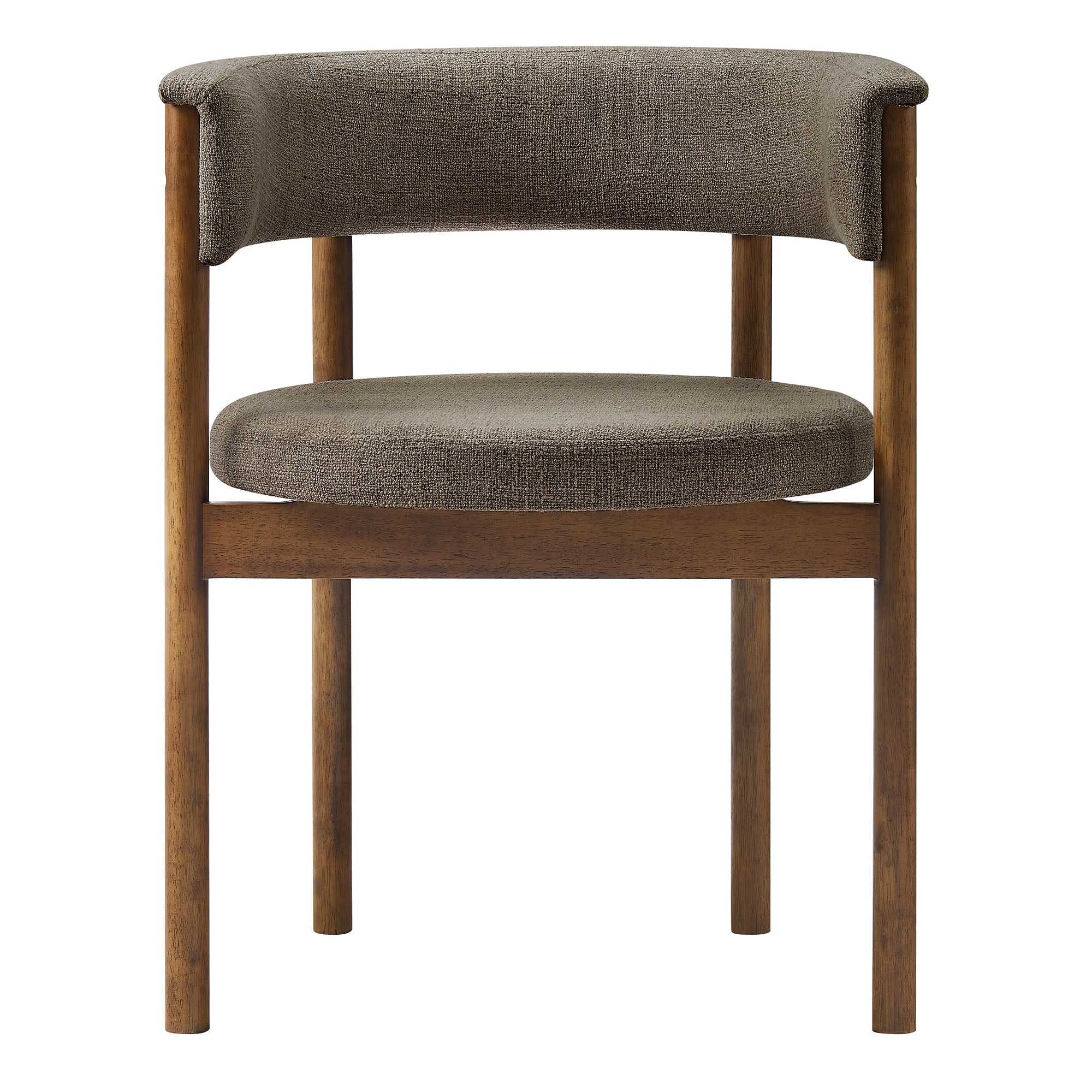 Clea Curved Upholstered Dining Chairs Set Of 2 - Taupe