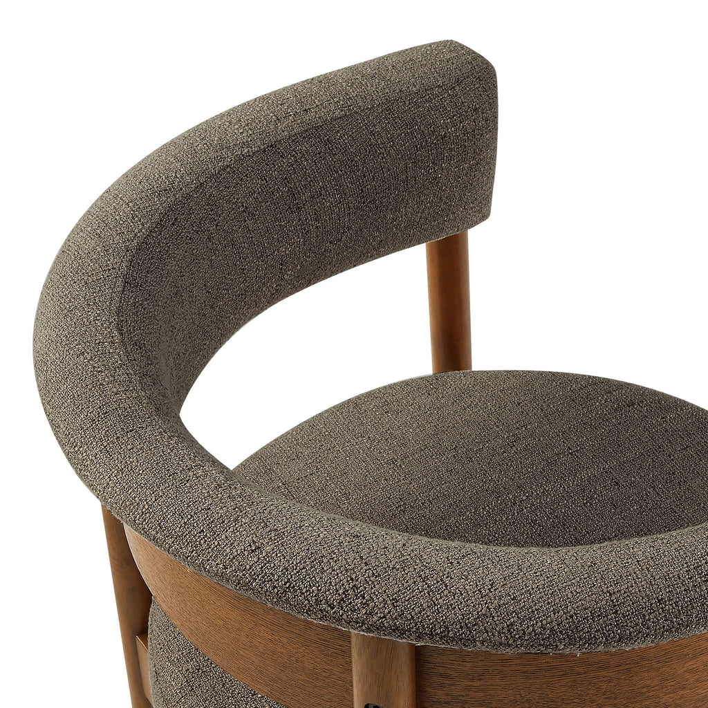 Clea Curved Upholstered Dining Chairs Set Of 2 - Taupe