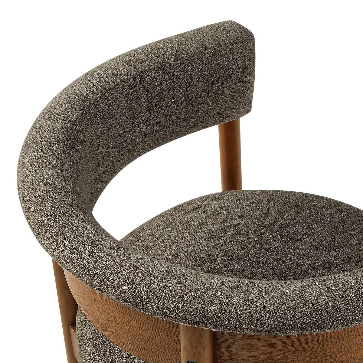 Clea Curved Upholstered Dining Chairs Set Of 2 - Taupe
