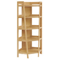 Bixby 71 Inch Corner Bookshelf - Oak