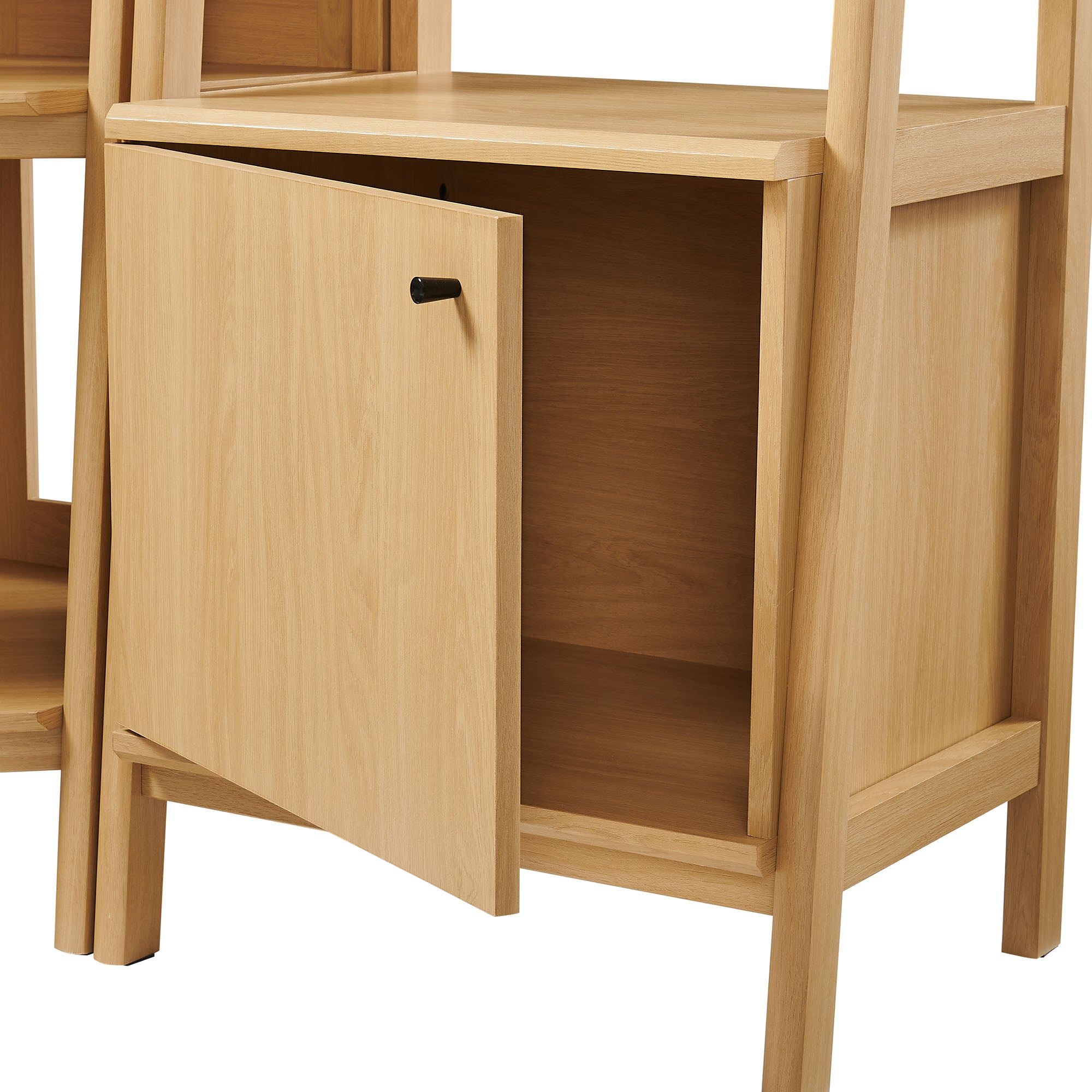 Bixby 3-piece Corner Bookshelf Set with Narrow Bookshelves - Oak