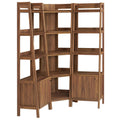 Bixby 3-piece Corner Bookshelf Set with Narrow Bookshelves - Walnut