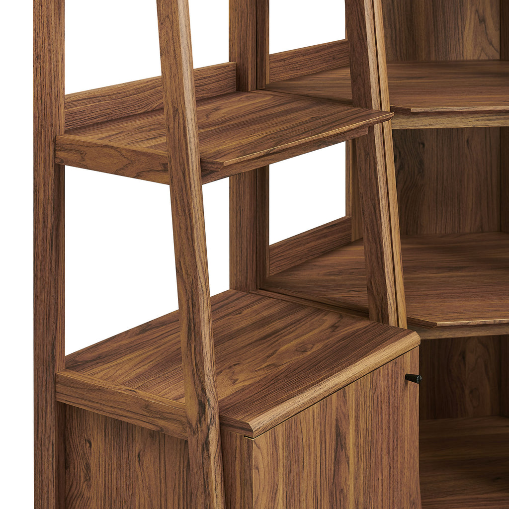 Bixby 3-piece Corner Bookshelf Set with Narrow Bookshelves - Walnut