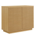 Render 2-Door Fluted Accent Cabinet - Oak