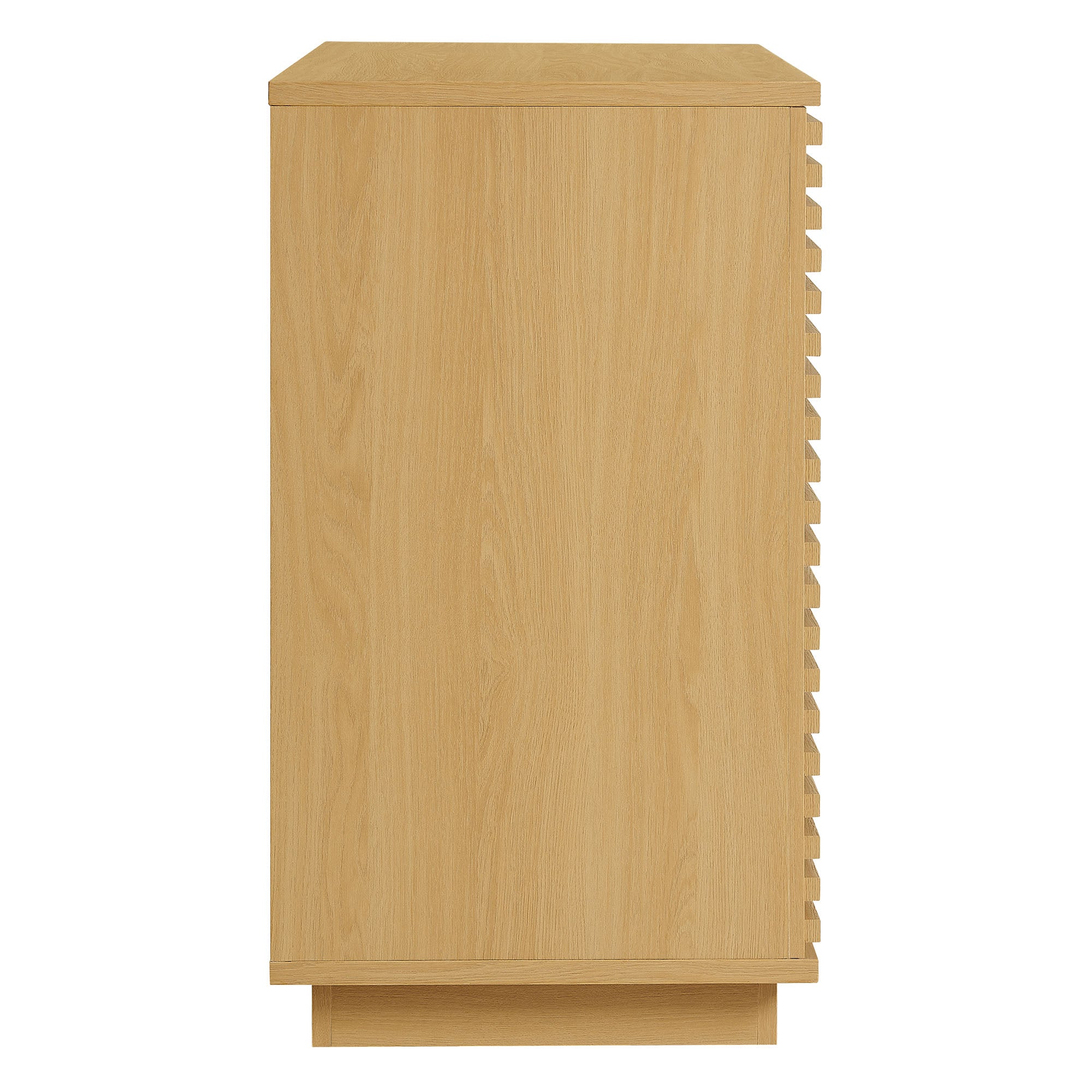 Render 2-Door Fluted Accent Cabinet - Oak