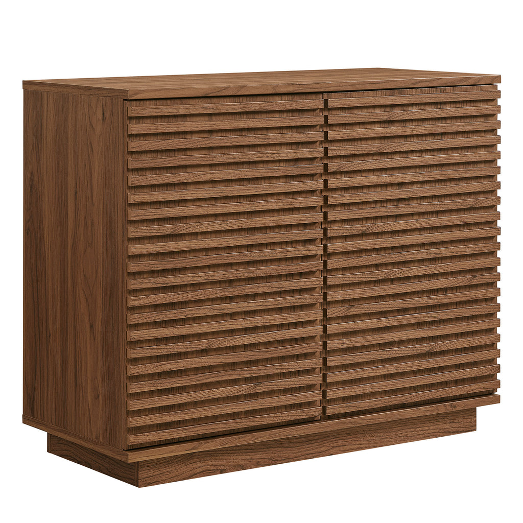 Render 2-Door Fluted Accent Cabinet - Walnut