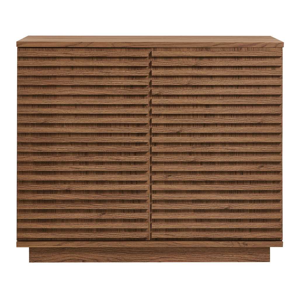 Render 2-Door Fluted Accent Cabinet - Walnut