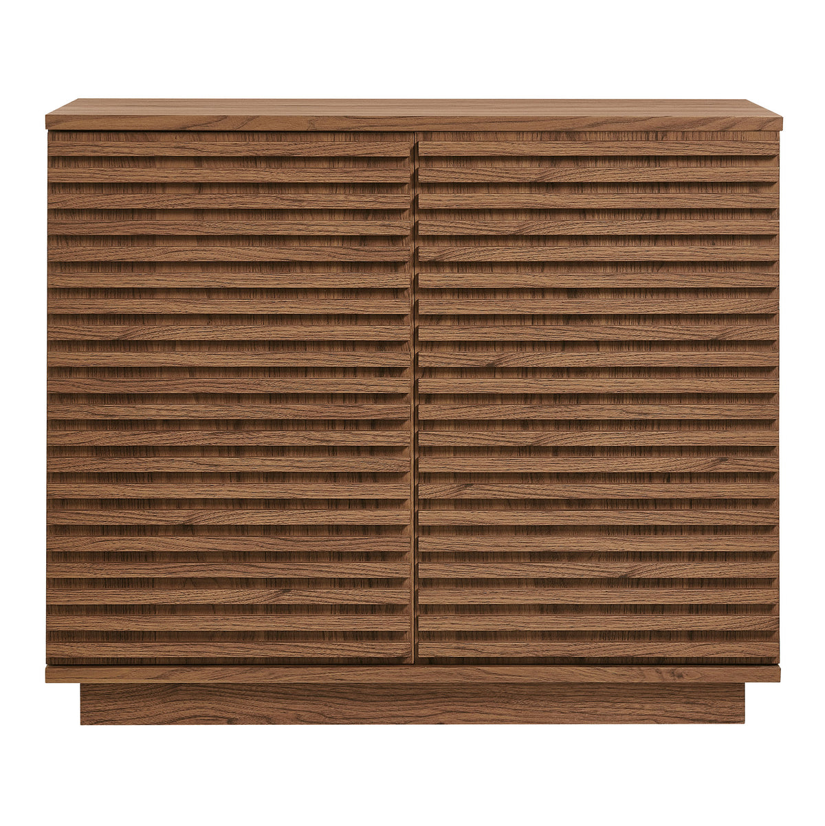 Render 2-Door Fluted Accent Cabinet - Walnut