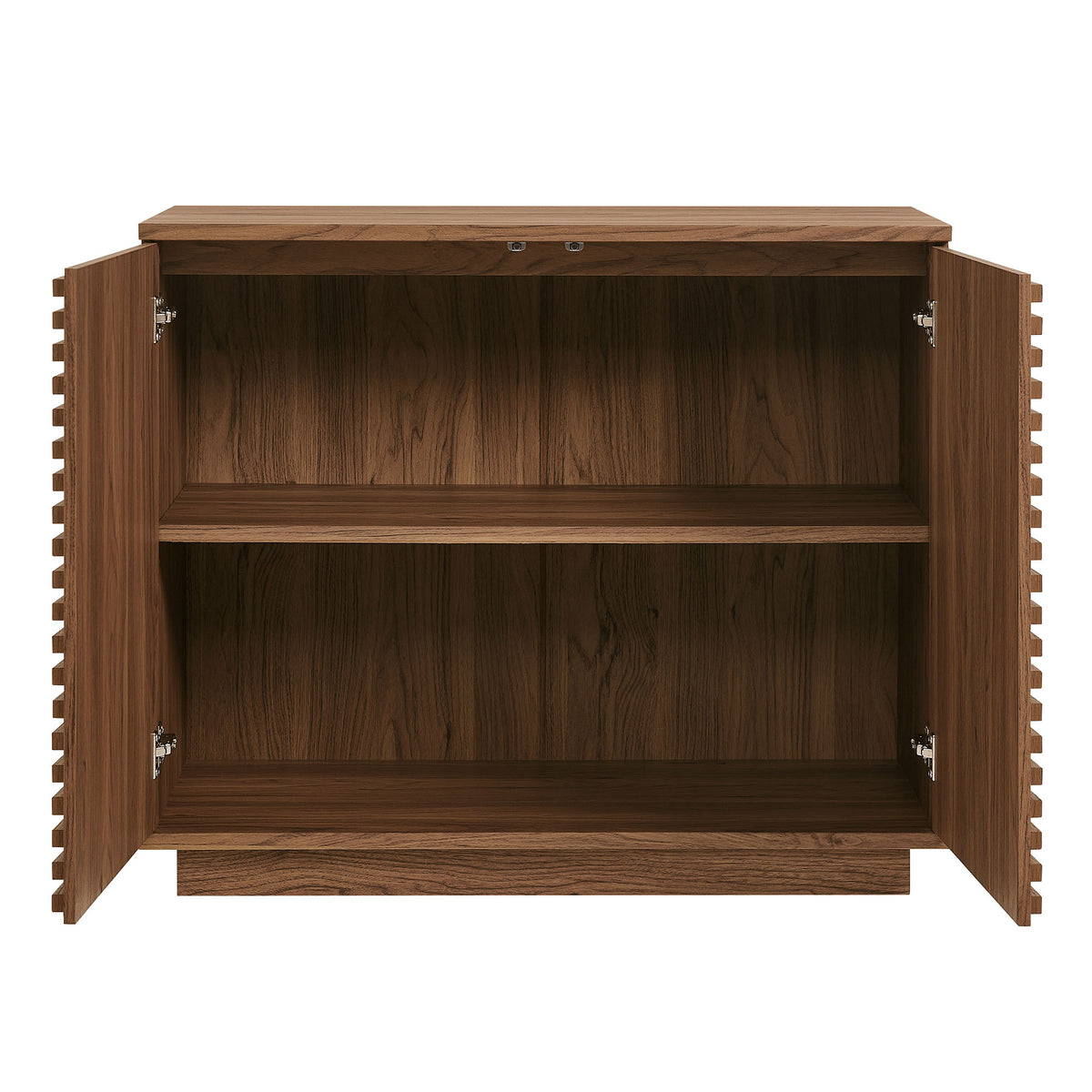 Render 2-Door Fluted Accent Cabinet - Walnut