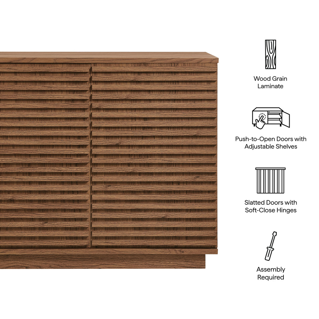 Render 2-Door Fluted Accent Cabinet - Walnut