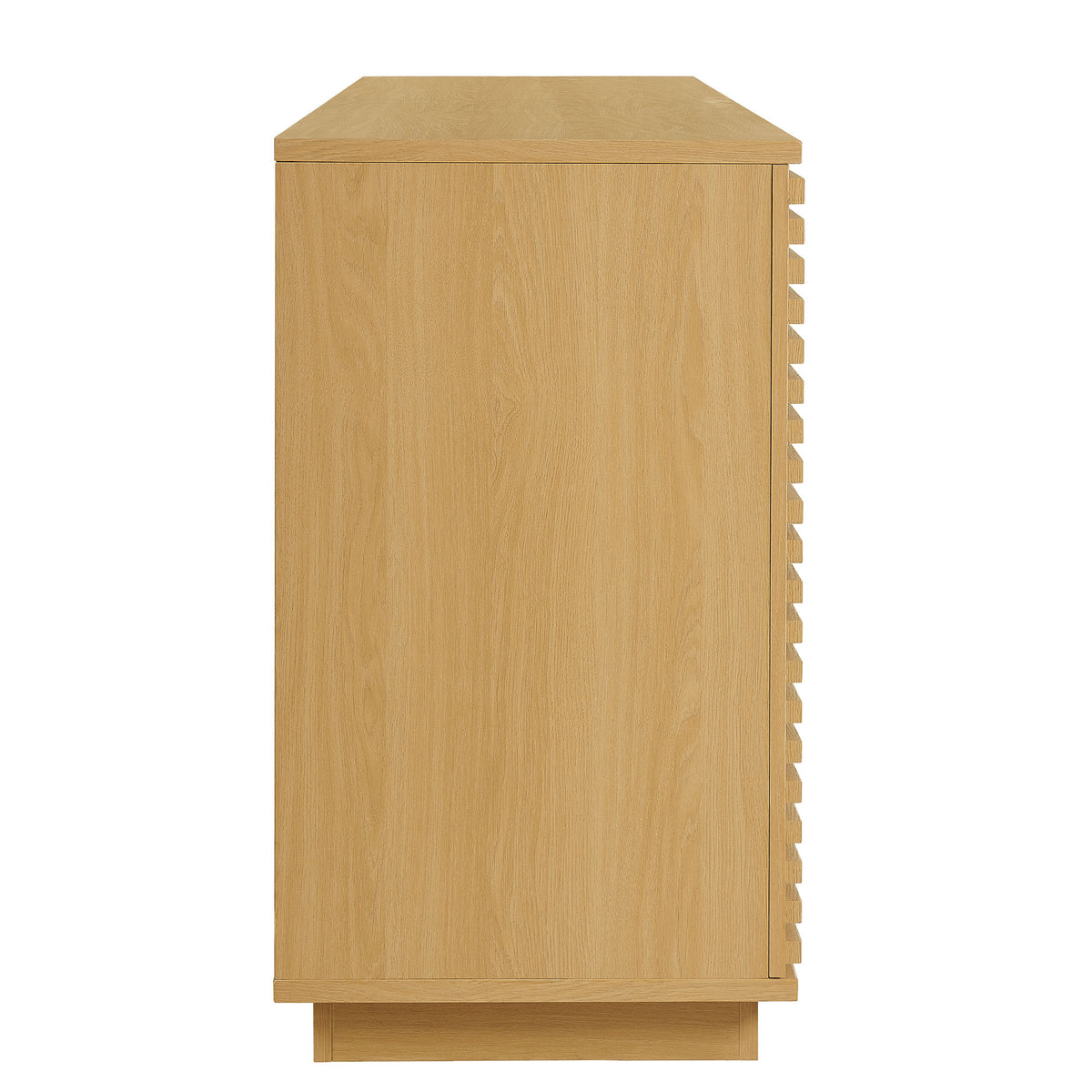Render 4-Door Fluted Sideboard Cabinet TV Stand - Oak