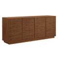 Render 4-Door Fluted Sideboard Cabinet TV Stand - Walnut