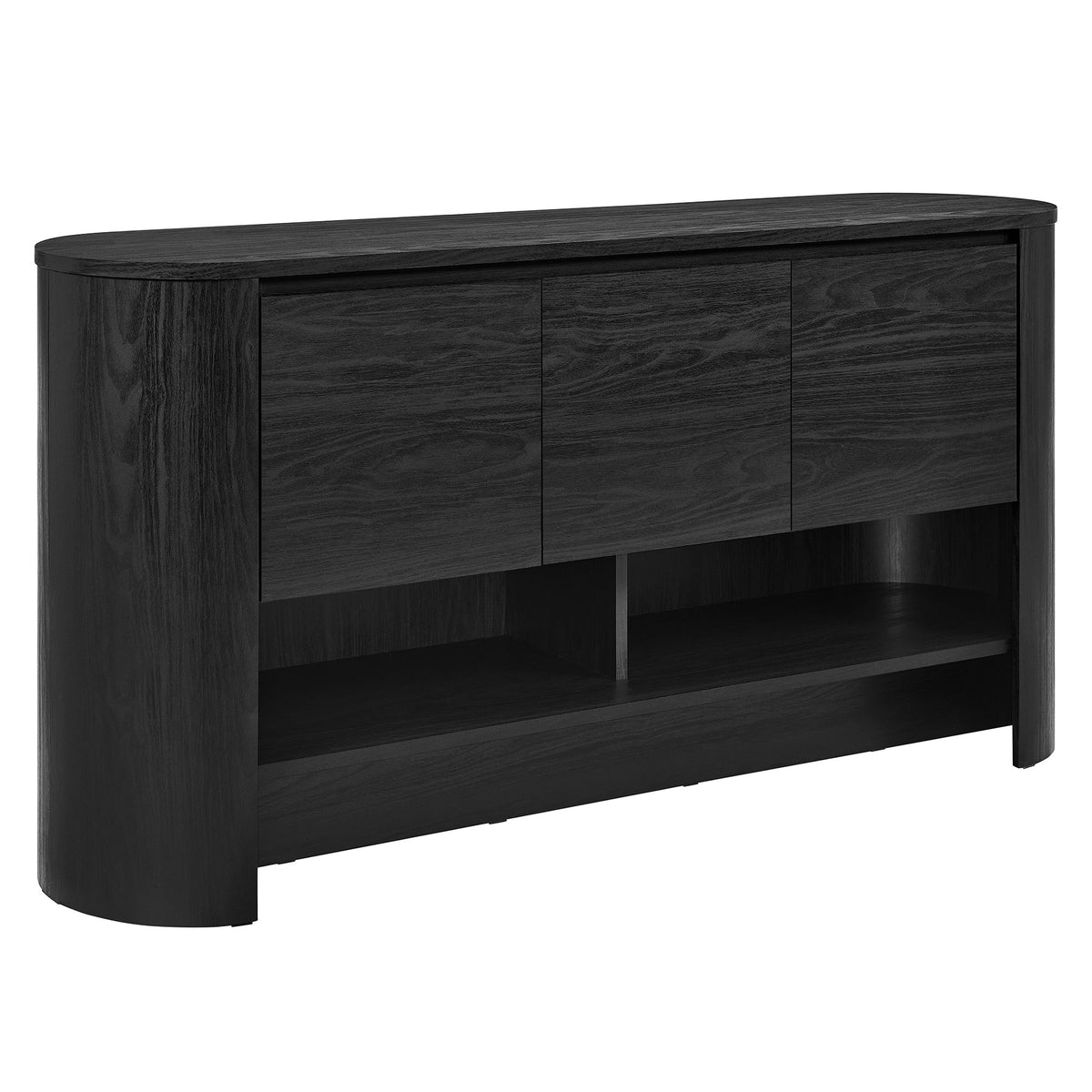 Duval 62 Inch Oval Sideboard - Black