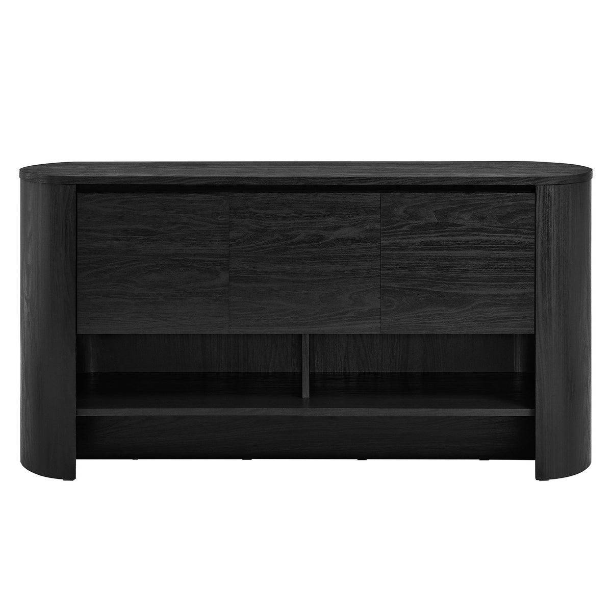 Duval 62 Inch Oval Sideboard - Black