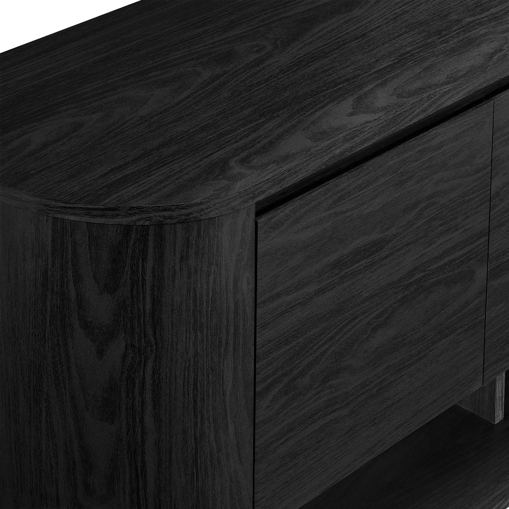 Duval 62 Inch Oval Sideboard - Black