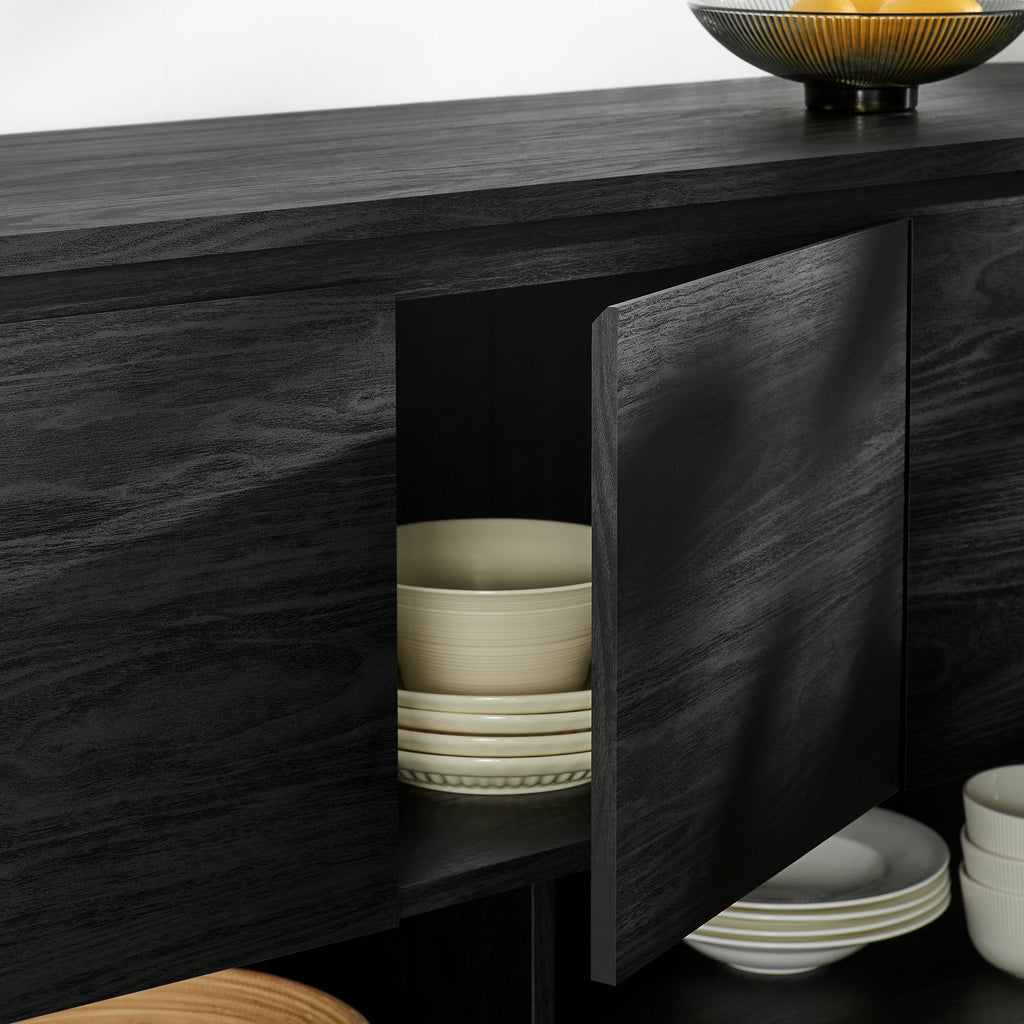 Duval 62 Inch Oval Sideboard - Black