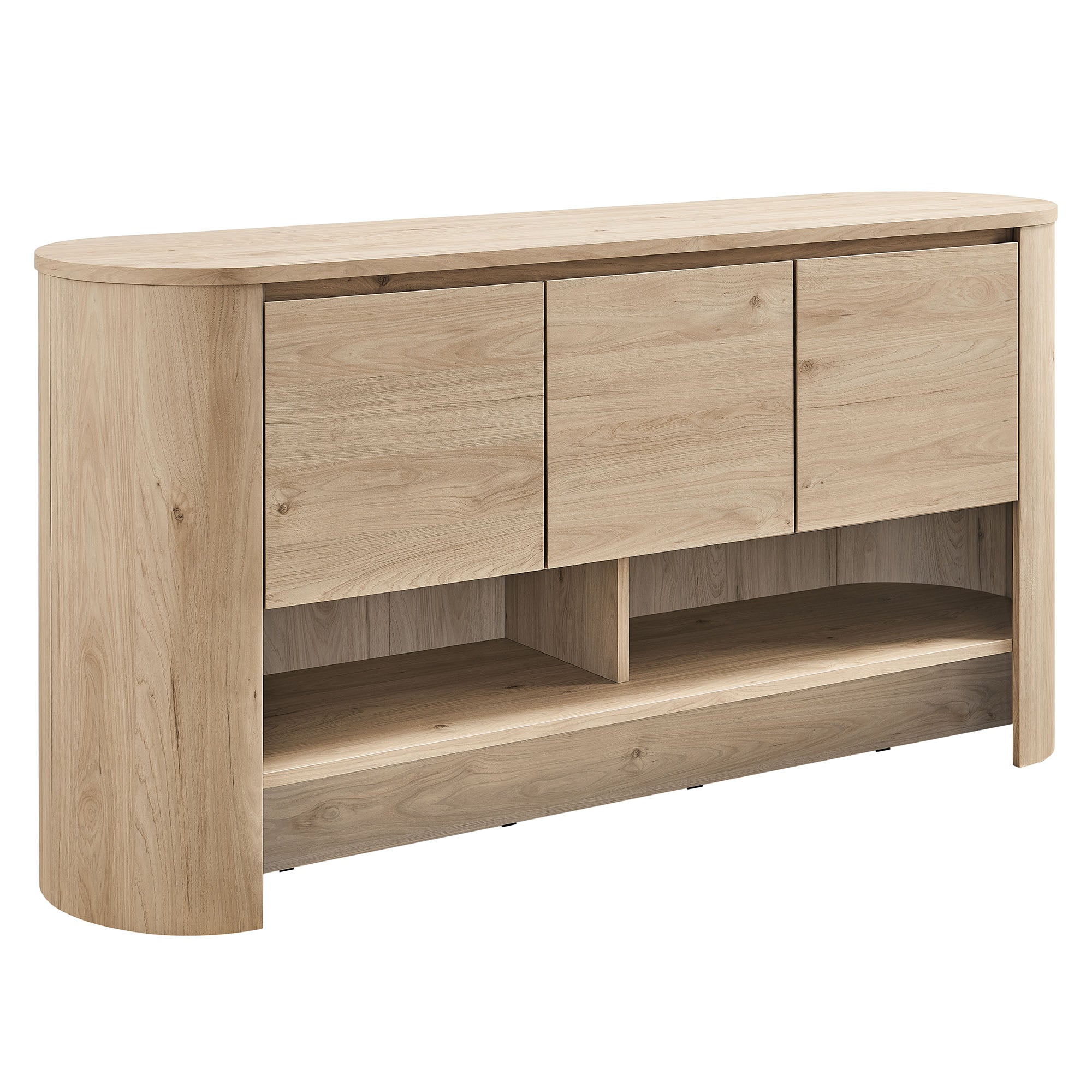 Duval 62 Inch Oval Sideboard - Light Oak