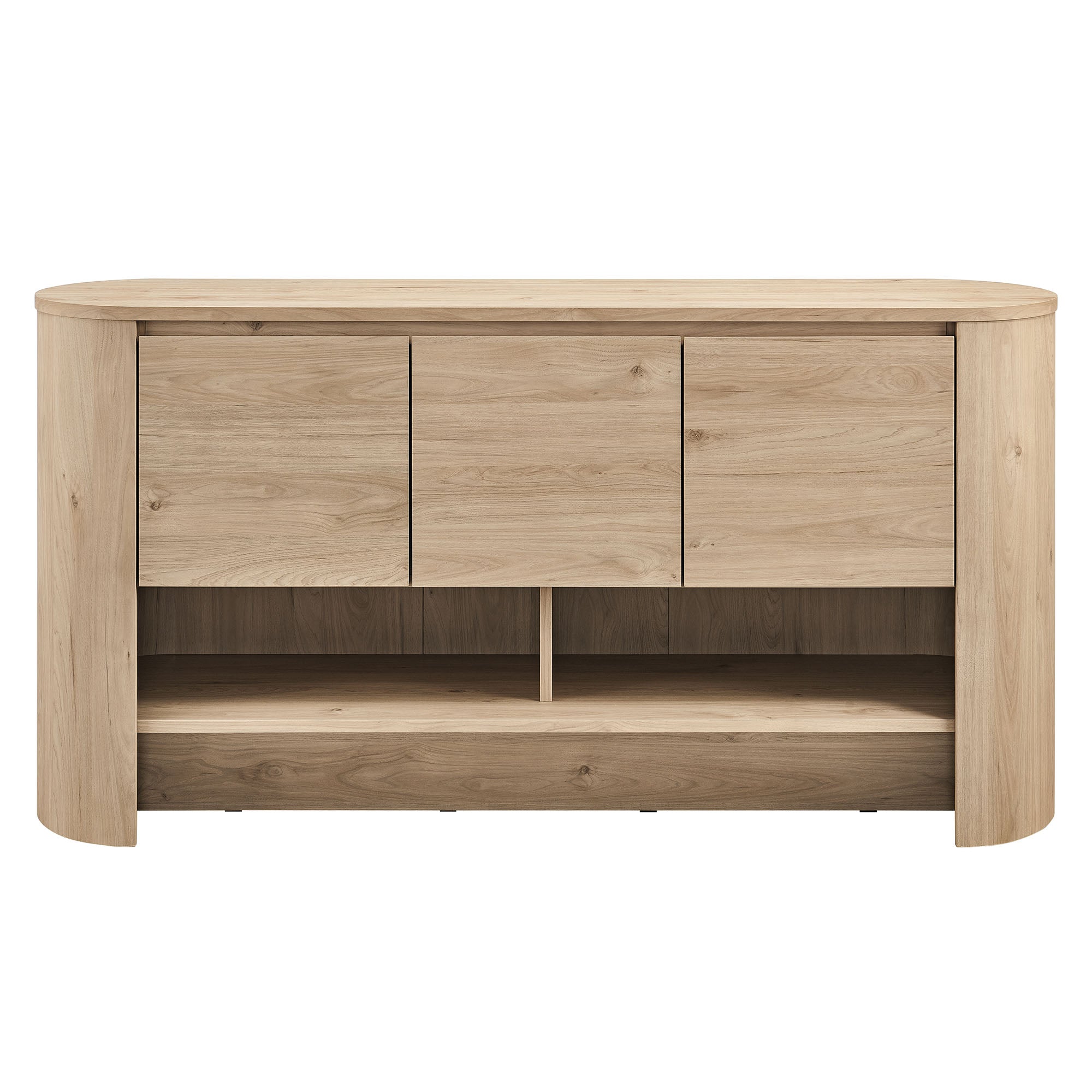 Duval 62 Inch Oval Sideboard - Light Oak